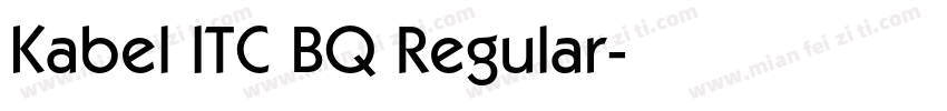 Kabel ITC BQ Regular字体转换